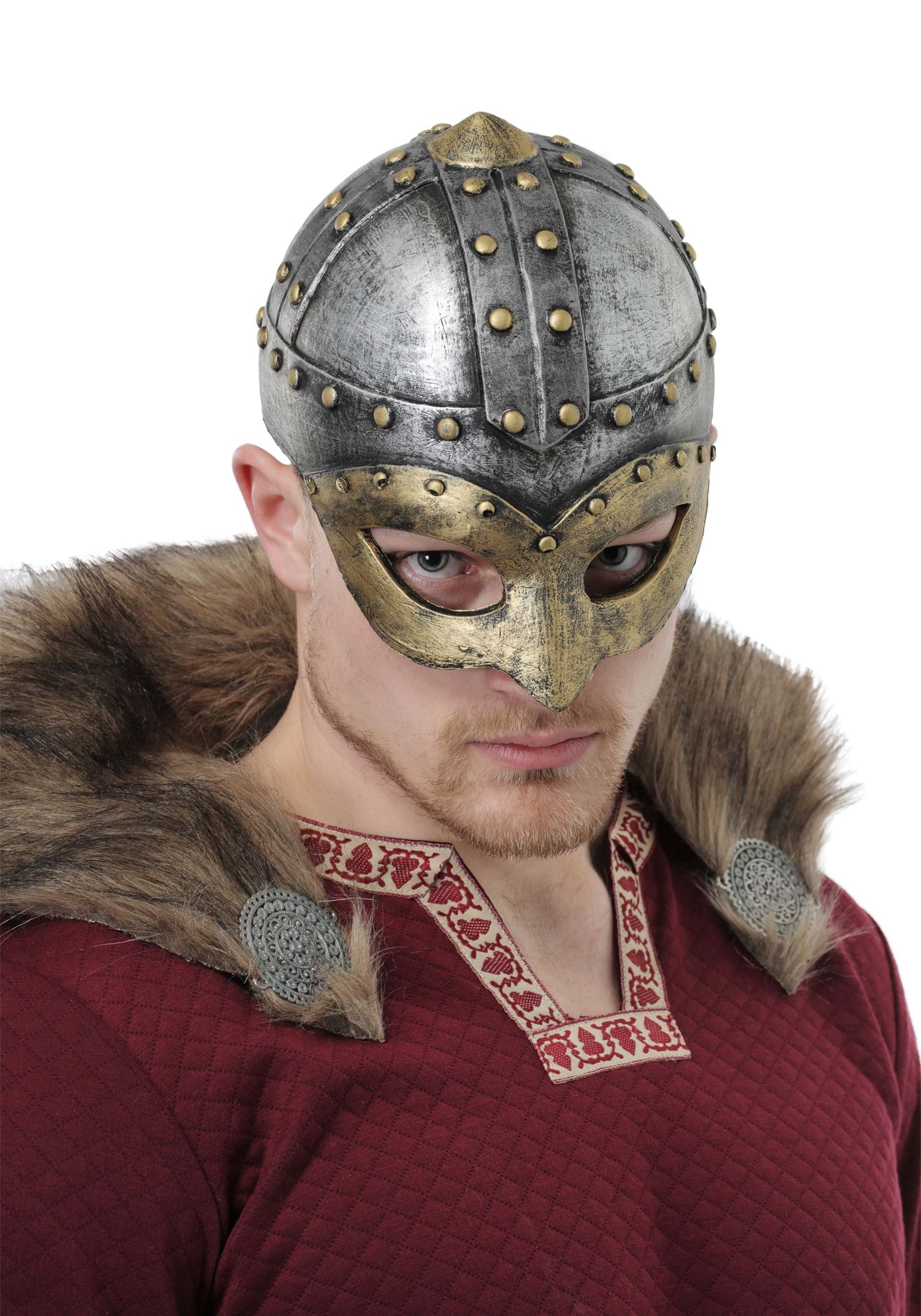 Battle Viking Costume Helmet for Adults