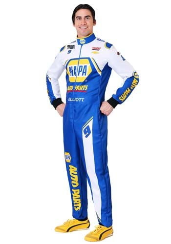 Click Here to buy Chase Elliott Mens Plus Size NASCAR Uniform Costume from HalloweenCostumes, CDN Funds & Shipping