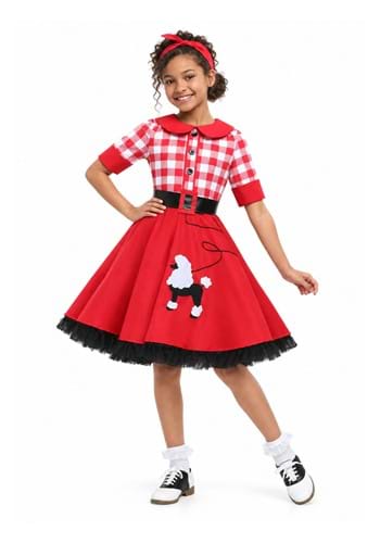 Girls 50s Sock Hop Darling Costume New Main