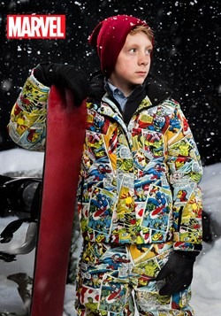 Kids Marvel Comic Print Snow Jacket