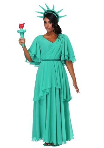 Click Here to buy Womens Plus Size Statue of Liberty Costume from HalloweenCostumes, CDN Funds & Shipping