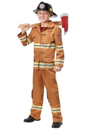 Firefighter Tan Uniform Kids Costume