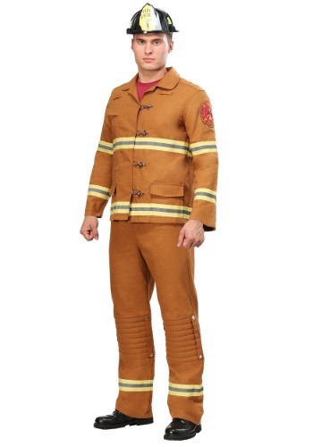 Click Here to buy Tan Firefighter Uniform Mens Costume from HalloweenCostumes, CDN Funds & Shipping