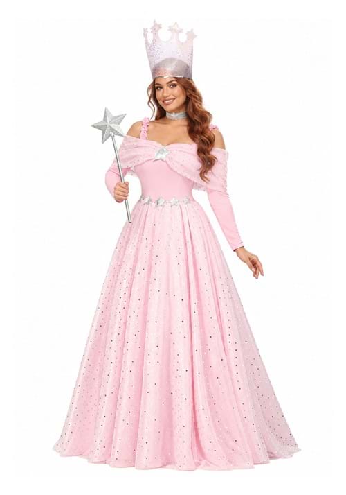Deluxe Womens Pink Witch Dress Costume New Main