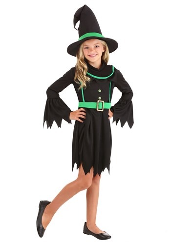 Click Here to buy Emerald Witch Girls Costume from HalloweenCostumes, CDN Funds & Shipping