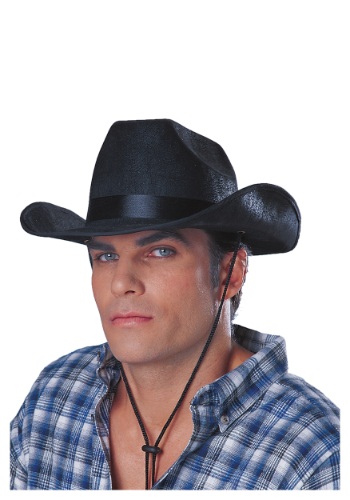 Click Here to buy Black Cowboy Rancher Hat from HalloweenCostumes, CDN Funds & Shipping