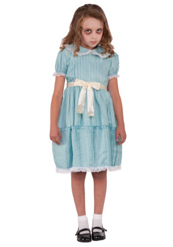 Click Here to buy Girls Creepy Twin Sister Costume from HalloweenCostumes, CDN Funds & Shipping