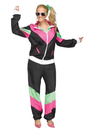 Click Here to buy 80s Track Suit Womens Costume from HalloweenCostumes, CDN Funds & Shipping