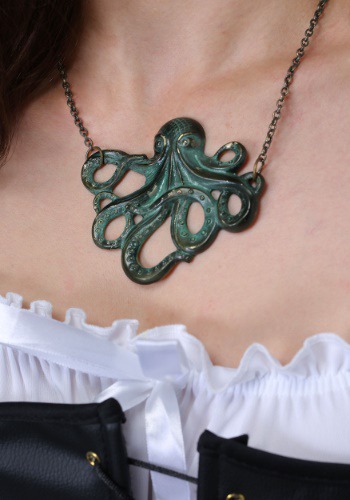 Click Here to buy Pirate Kraken Emblem Necklace from HalloweenCostumes, CDN Funds & Shipping