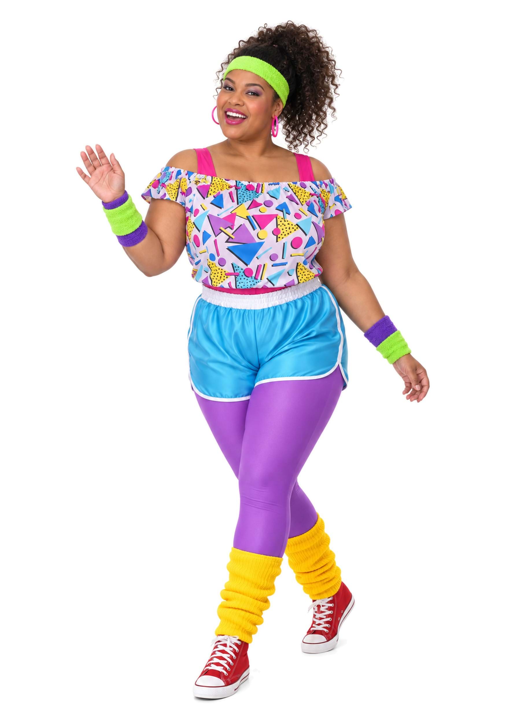 Work It Out 80s Women's Plus Size Costume