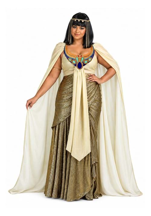 Plus Size Golden Cleopatra Womens Costume New Main