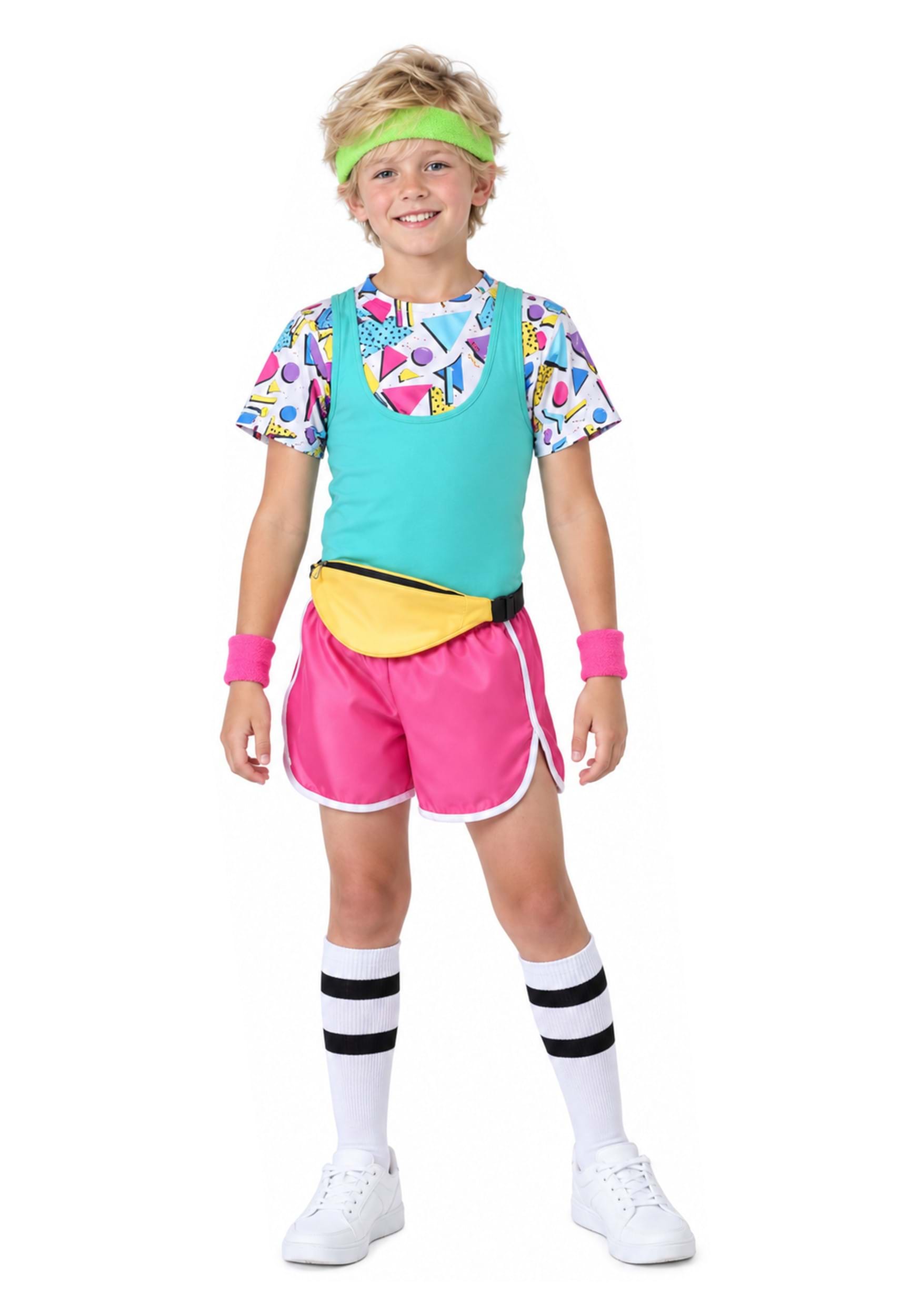 Boy's 80s Work It Out Costume