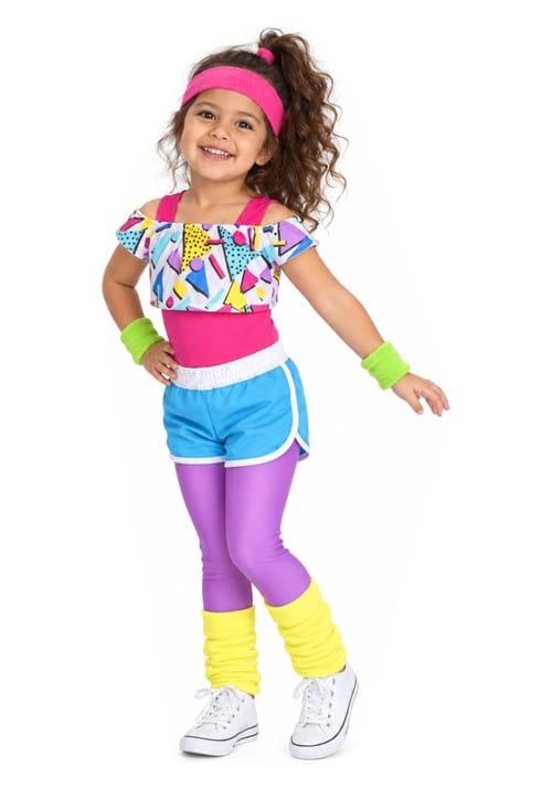Toddler Girls Work It Out 80s Costume New Main