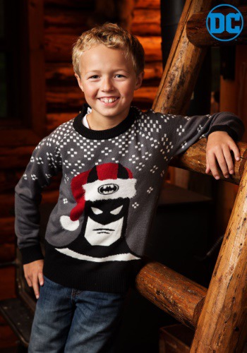 Batman Holiday Hat Kids Sweater
