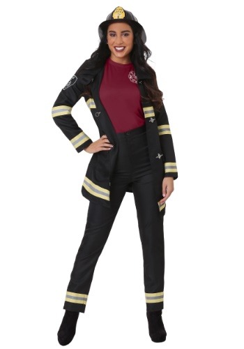 Click Here to buy Womens Black Firefighter Costume from HalloweenCostumes, CDN Funds & Shipping