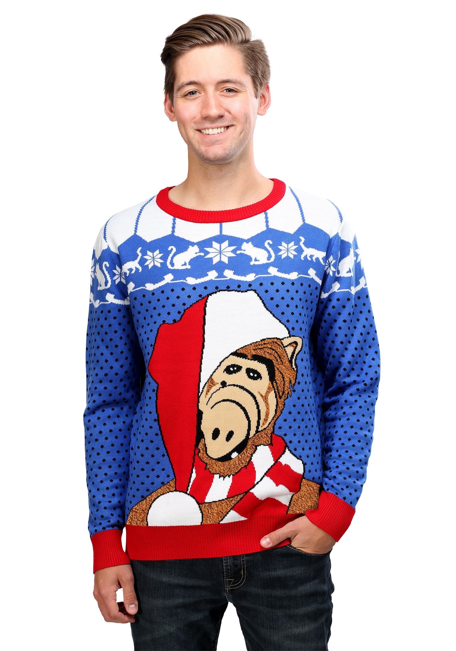 Alf Ugly Christmas Sweater For Adults , Ugly Christmas Sweaters