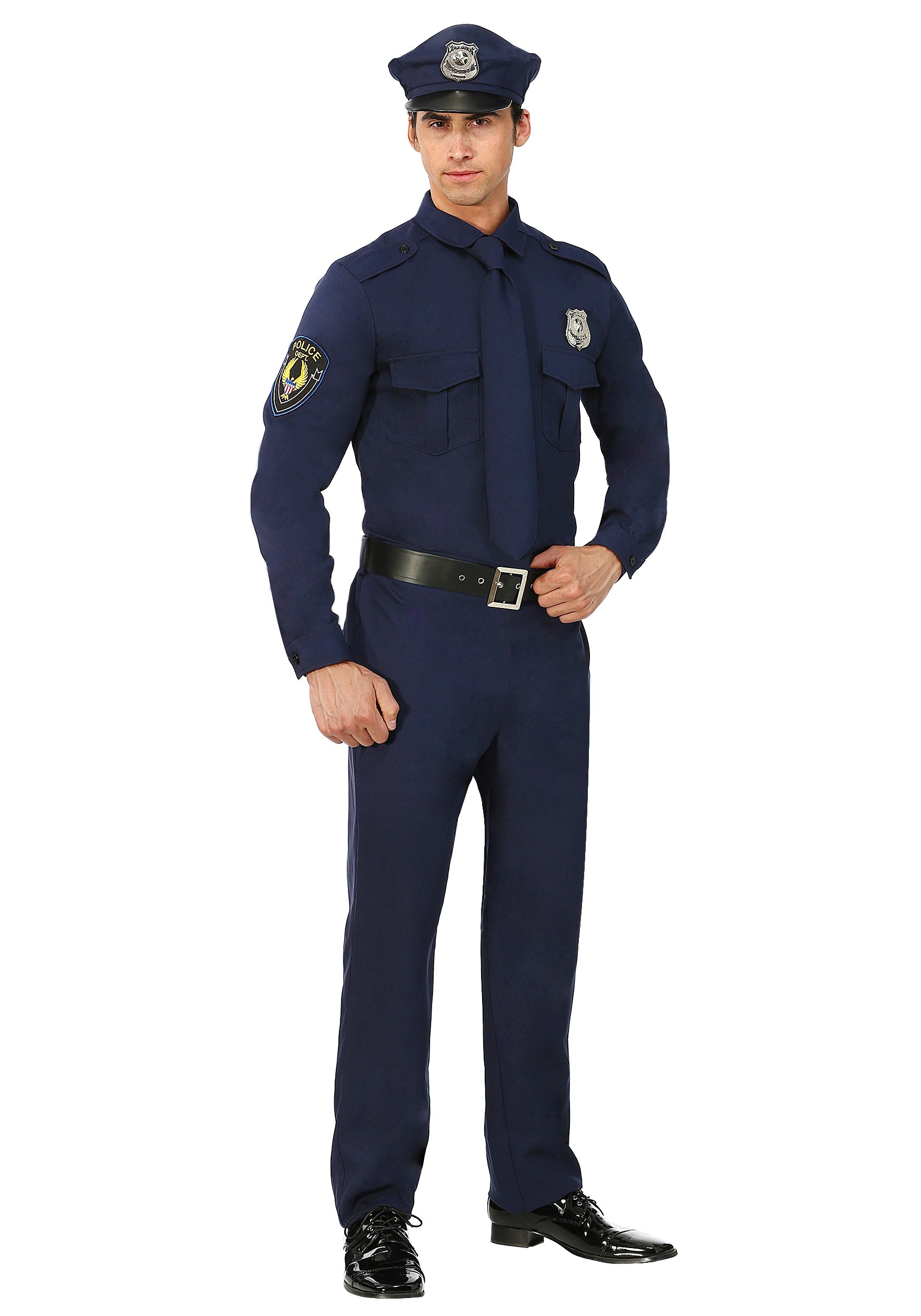 Plus Size Cop Costume For Men , Police Officer Costume