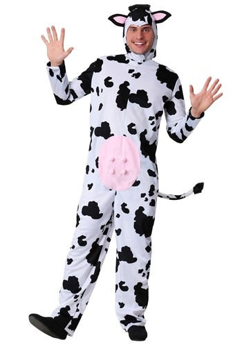 Click Here to buy Classic Cow Adult Costume | Adult Farm Animal Costumes from HalloweenCostumes, CDN Funds & Shipping