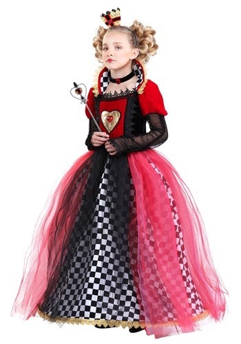 Click Here to buy Ravishing Queen of Hearts Girls Costume from HalloweenCostumes, CDN Funds & Shipping