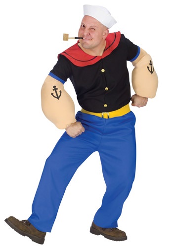 Click Here to buy Adult Popeye Costume from HalloweenCostumes, CDN Funds & Shipping