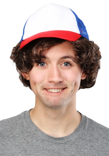 Strange Stuff Wig and Baseball Hat for Adults