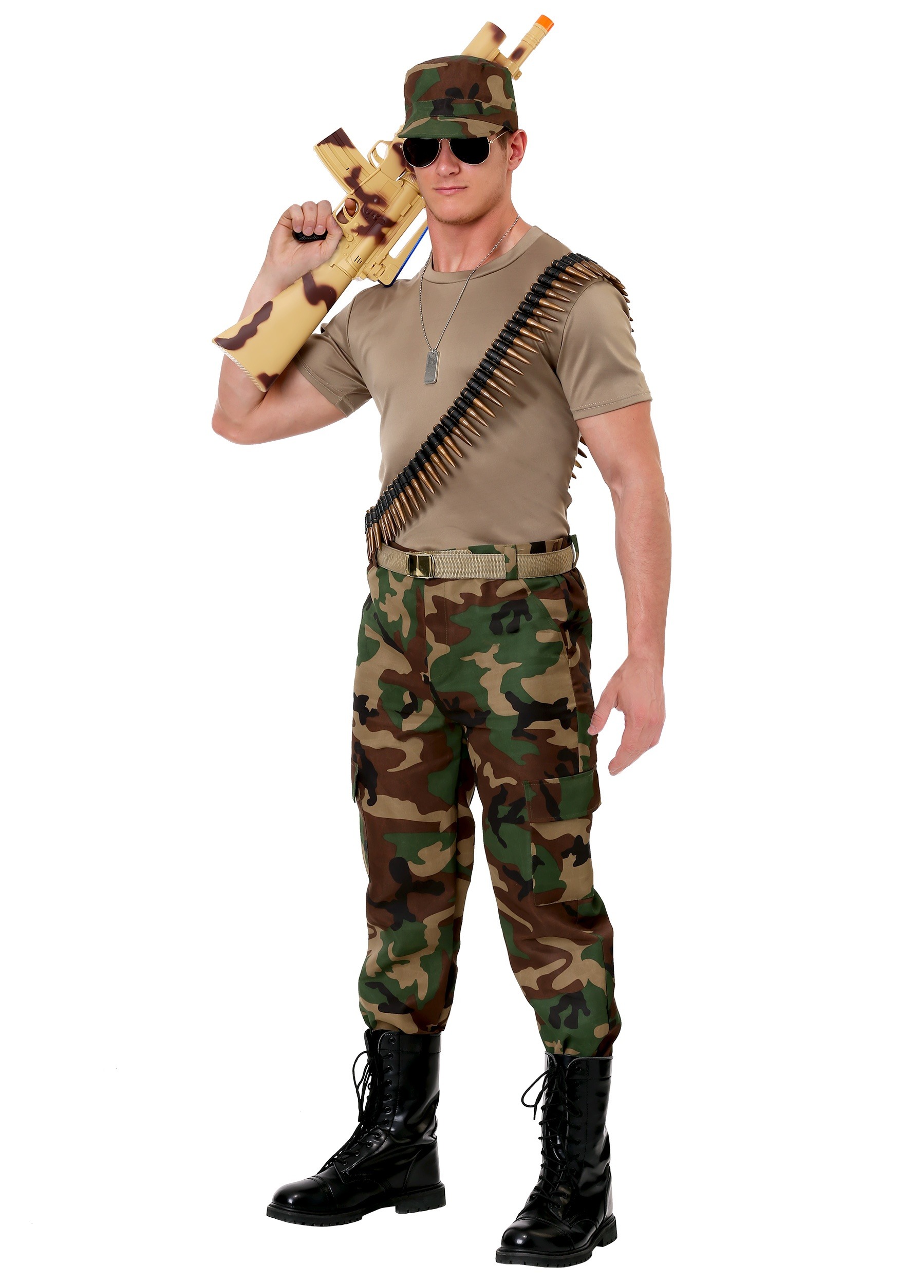 Mens Army Halloween Costume - Army Military