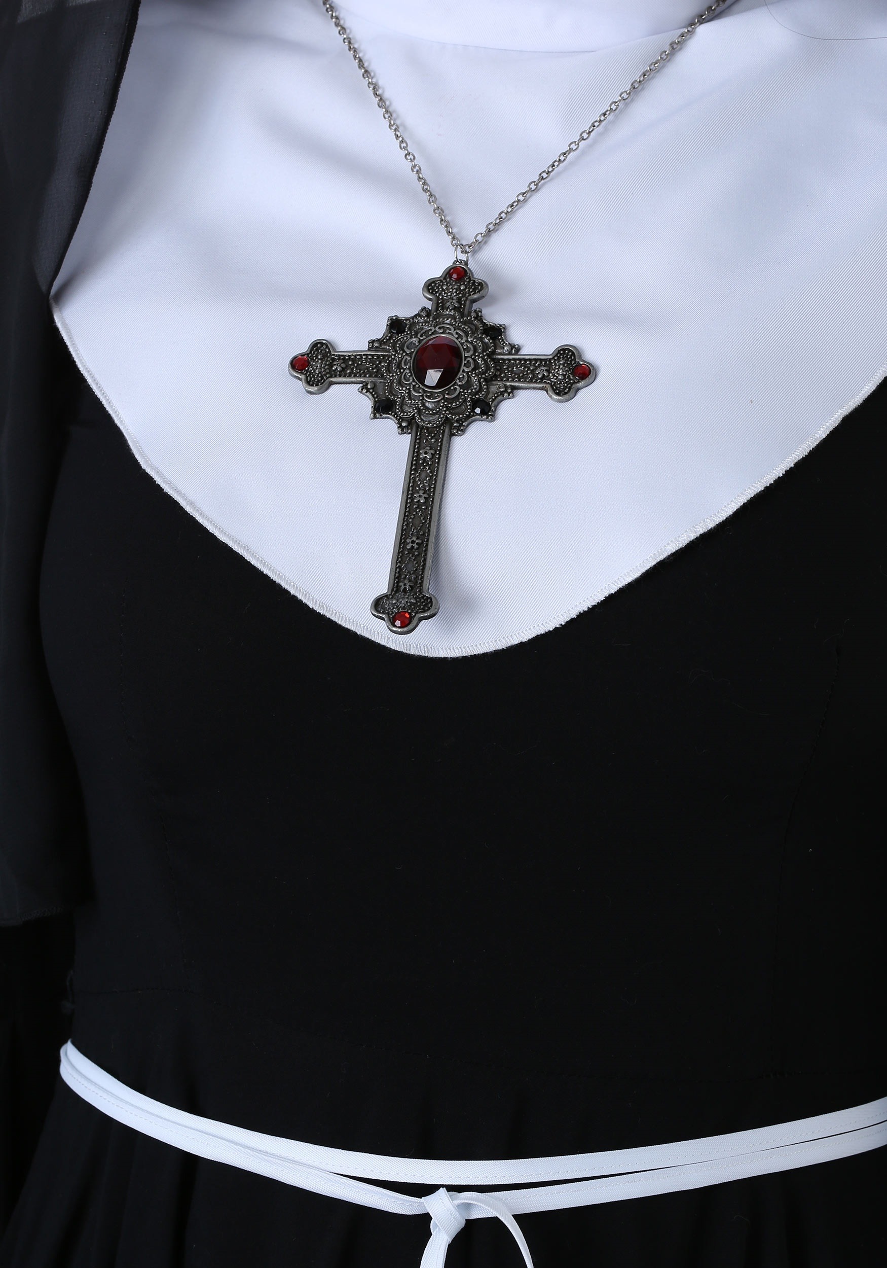 Halloween Monks Cross Necklace Women Men Crucifix Gold Cross Pendant Nun  Headpiece Halloween Fancy Dress Costume Accessories Jewellery – BigaMart