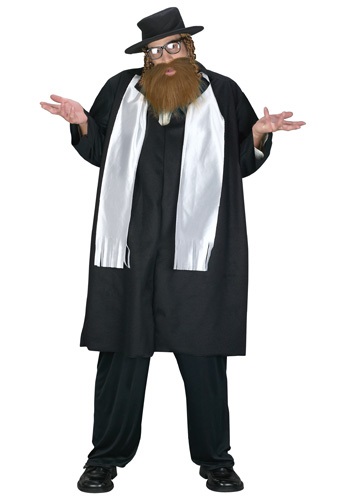 Click Here to buy Plus Size Rabbi Mens Costume from HalloweenCostumes, CDN Funds & Shipping