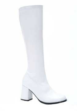 Women's White Gogo Boots