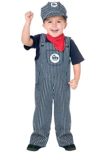 Click Here to buy Toddler Train Engineer Costume from HalloweenCostumes, CDN Funds & Shipping