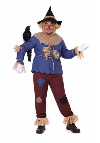 Plus Size Patchwork Scarecrow Costume for Adults upd