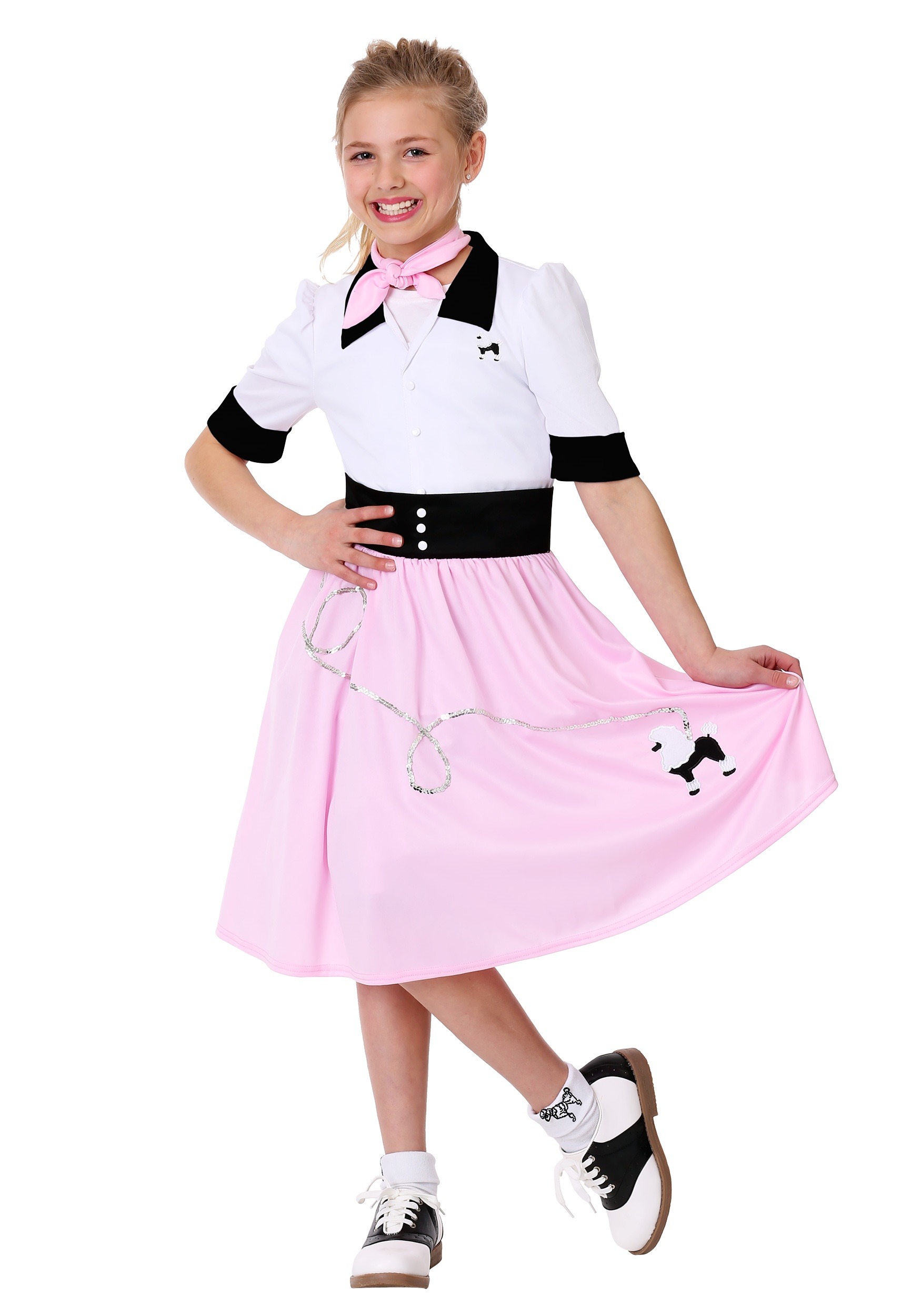 Girl's Sock Hop Pink Sweetheart Costume