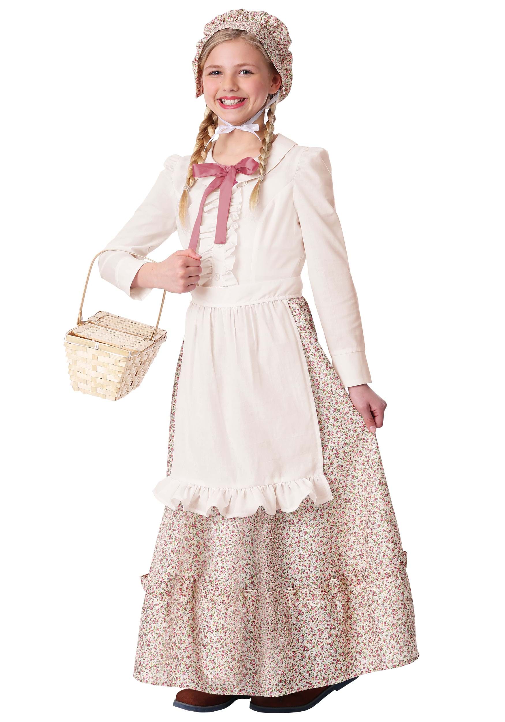 Child Pioneer Girl Costume Medium (8-10) : : Toys & Games