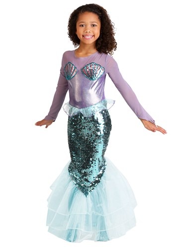Kids Pretty Purple Mermaid Costume