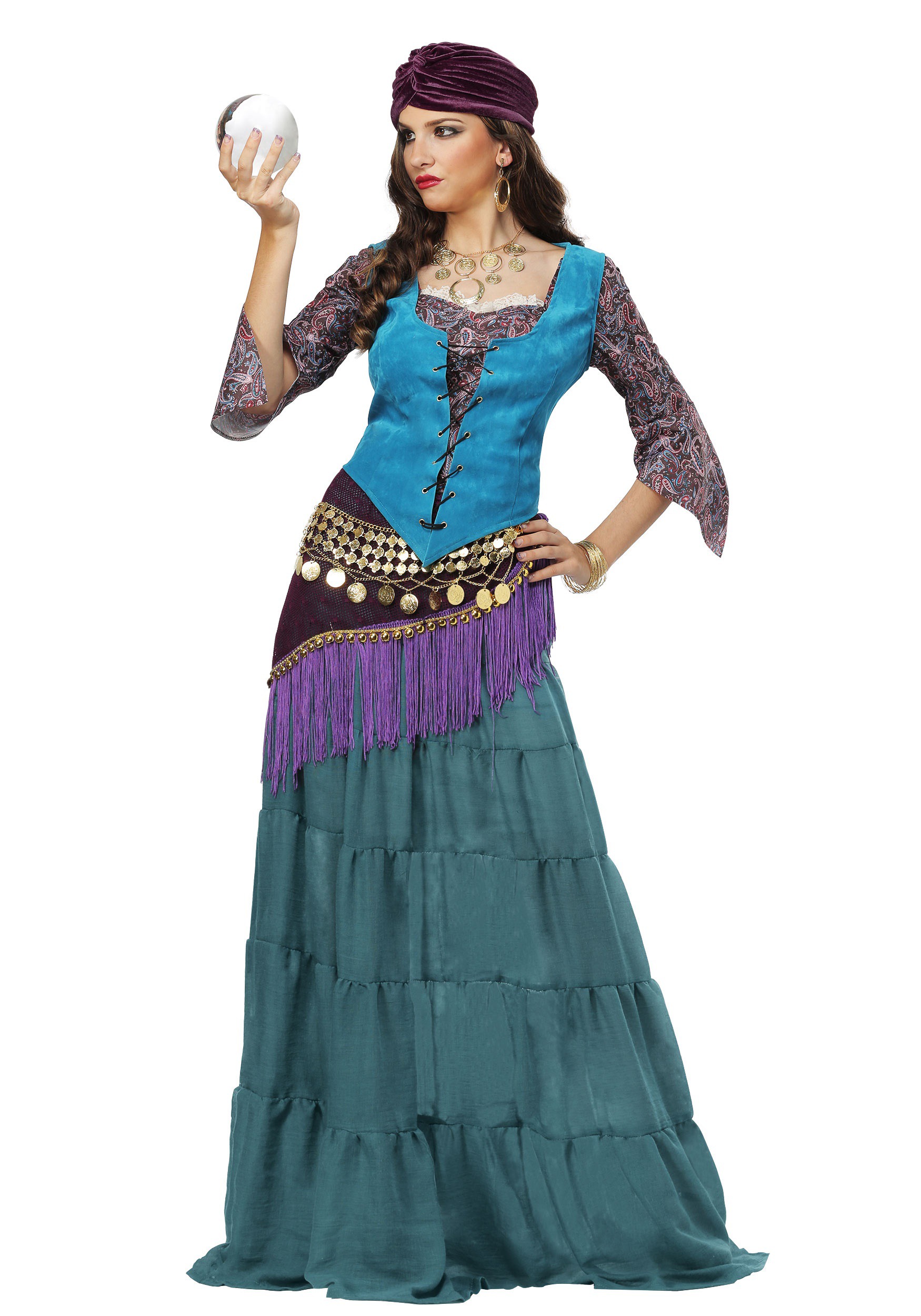 Fabulous Fortune Teller Gypsy Plus Size Costume For Women 1476