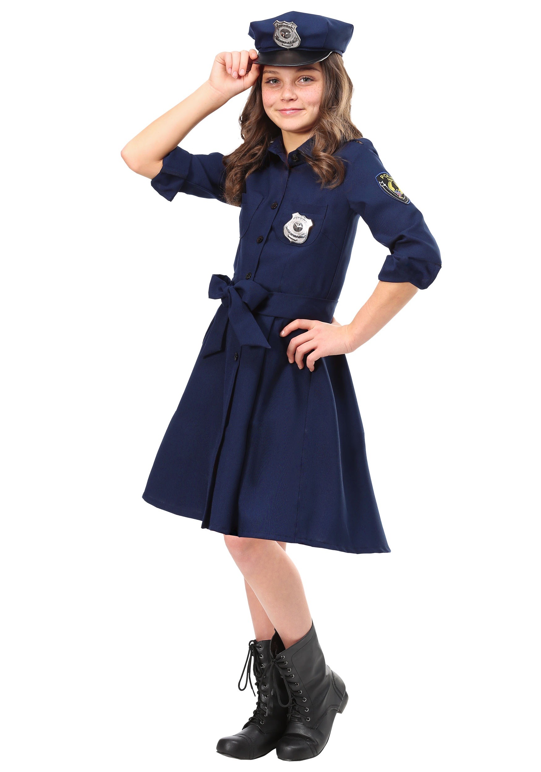 Police Officer Cop Costume For Girls