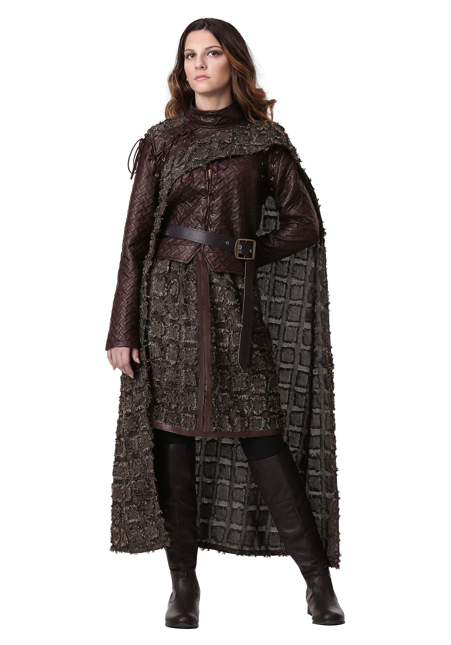 Women's Winter Warrior Costume with Cape & Jacket
