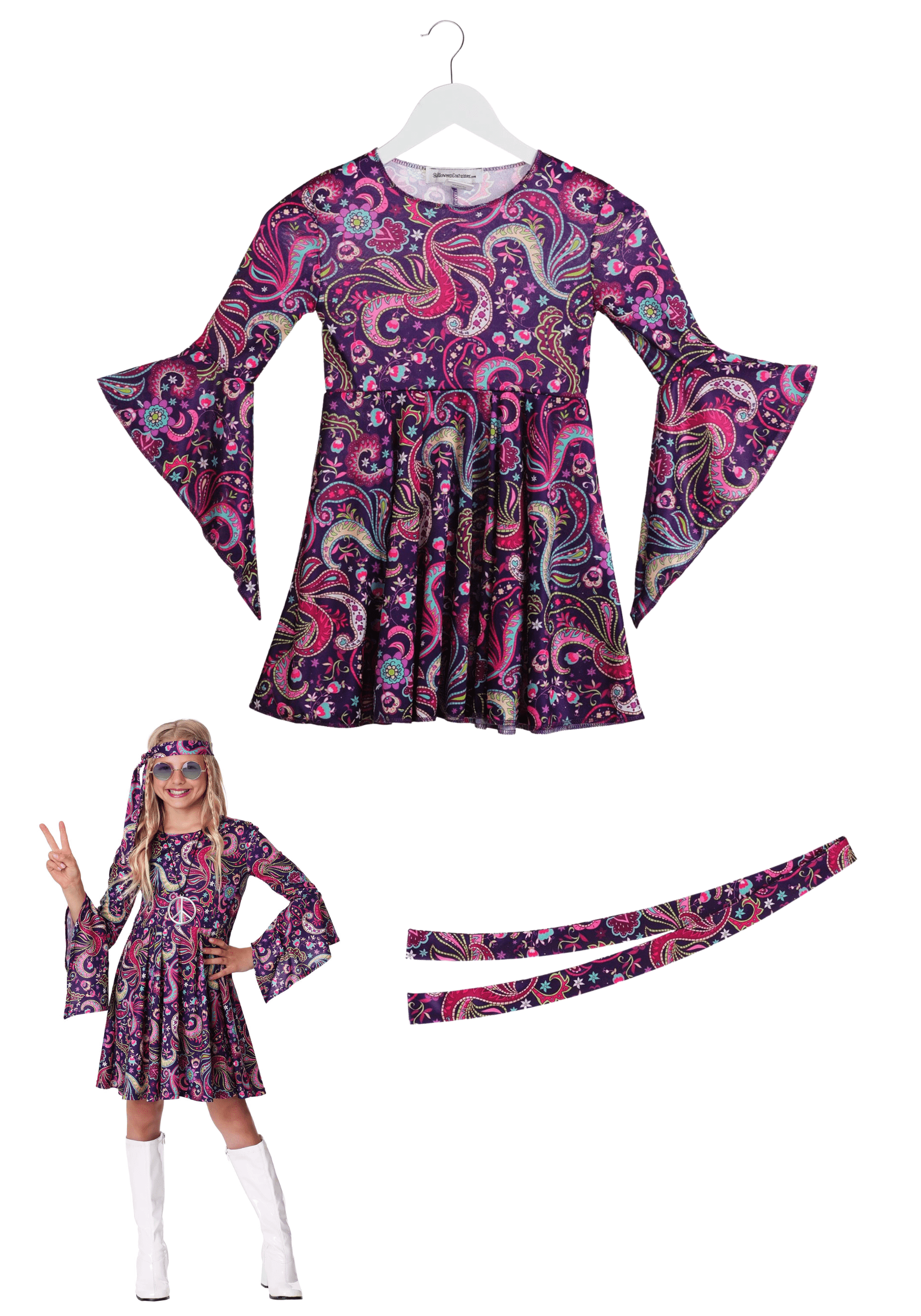 Woodstock Hippie Girls Costume