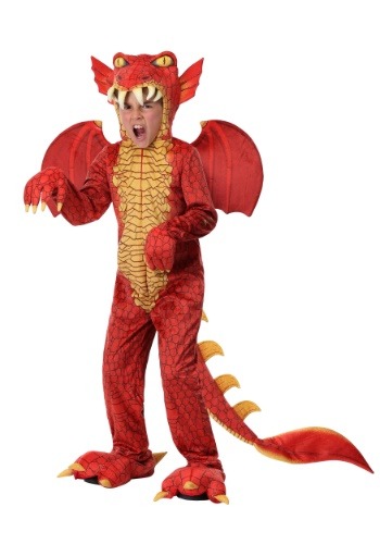 Click Here to buy Kids Deluxe Red Dragon Costume from HalloweenCostumes, CDN Funds & Shipping