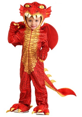 Click Here to buy Deluxe Red Dragon Costume for Toddlers from HalloweenCostumes, CDN Funds & Shipping