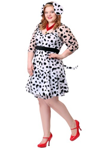 Click Here to buy Womens Plus Dressy Dalmatian Costume from HalloweenCostumes, CDN Funds & Shipping