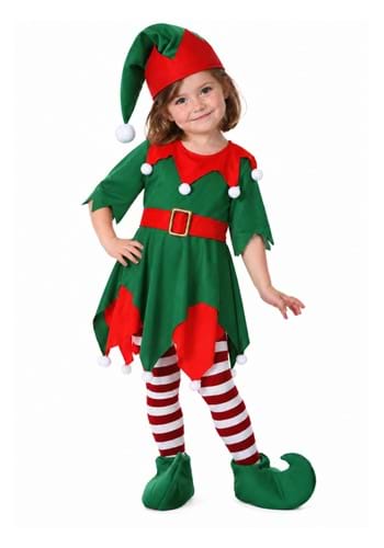 Girls Toddler Santas Helper Costume Main 1