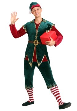 Men's Deluxe Holiday Elf Costume