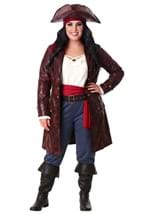 Women's Plus Pretty Pirate Captain Costume Alt 1