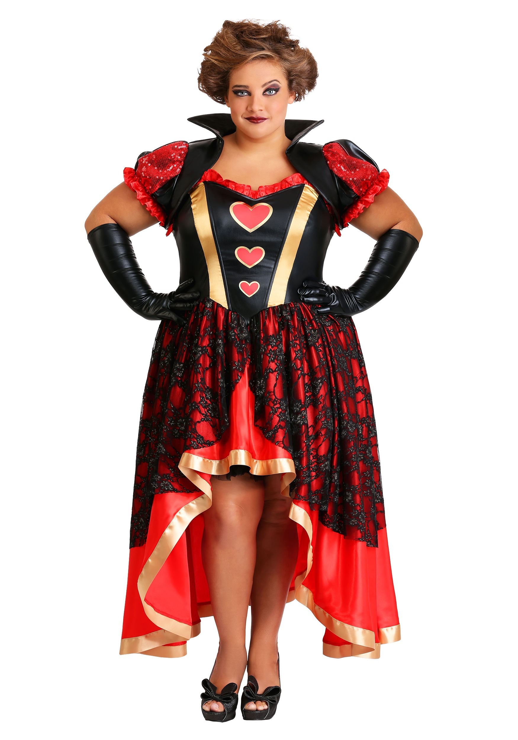 Plus Size Dark Queen Of Hearts Women's Costume