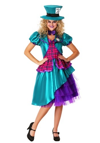 Womens Teal Hatter Costume