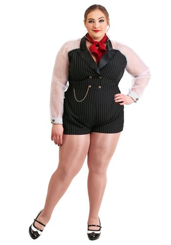 Plus Size Gangster Gal Womens Costume