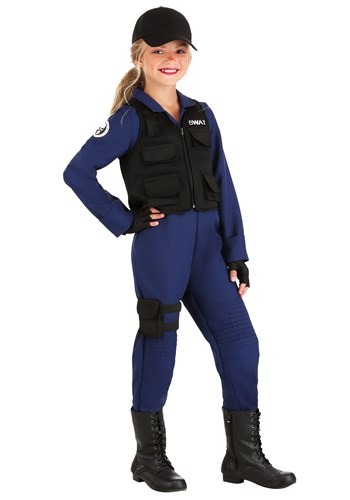 Click Here to buy SWAT Team Sweetie Girls Costume from HalloweenCostumes, CDN Funds & Shipping