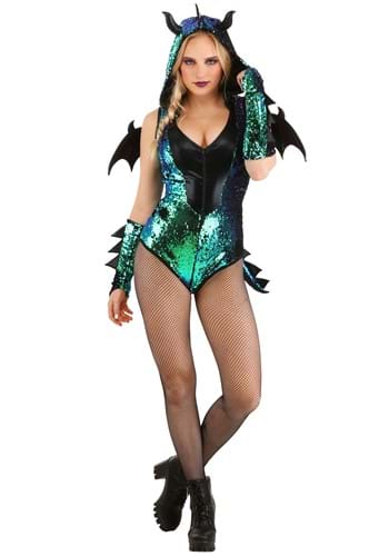 Click Here to buy Womens Dragon Sequined Costume from HalloweenCostumes, CDN Funds & Shipping