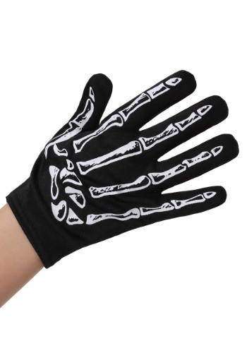 Child Skeleton Black Gloves